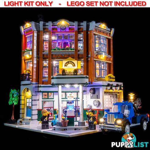 LIGHT KIT for LEGO Corner Garage 10264 - Light My Bricks - 793591188232