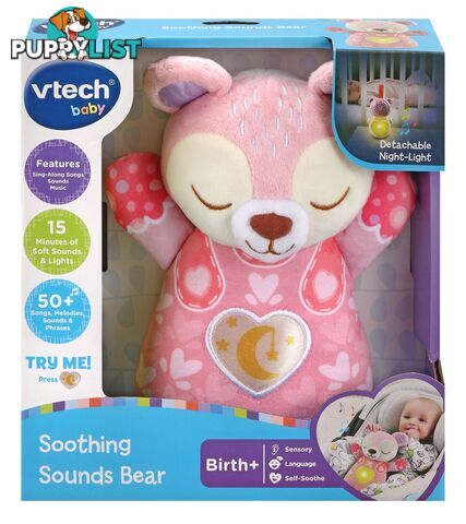 Vtech - Soothing Sounds Bear Pink - Tn80539853006 - 3417765398537