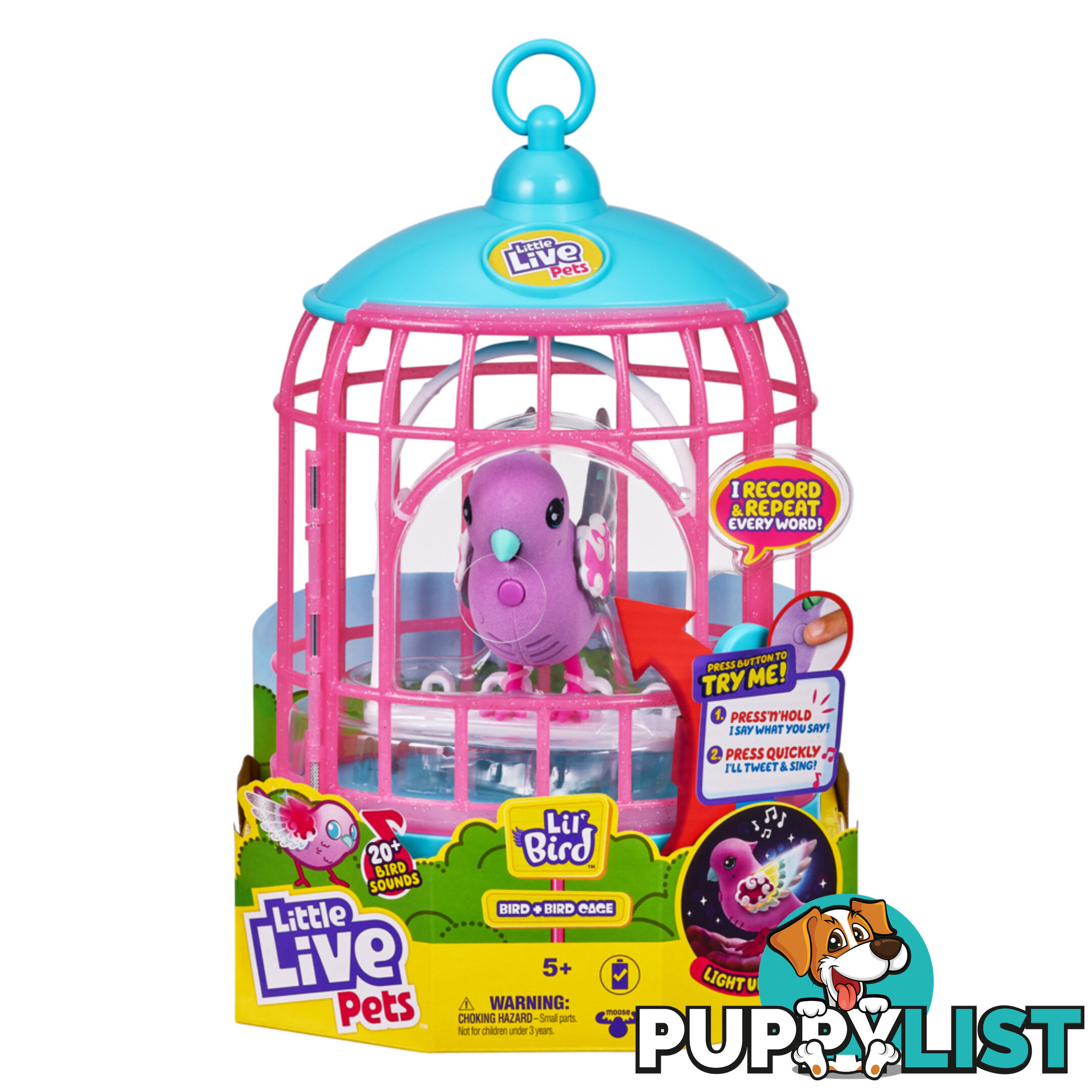 Little Live Pets -  Lil  Bird & Bird Cage   Polly Pearl - Mj26404 - 630996264041