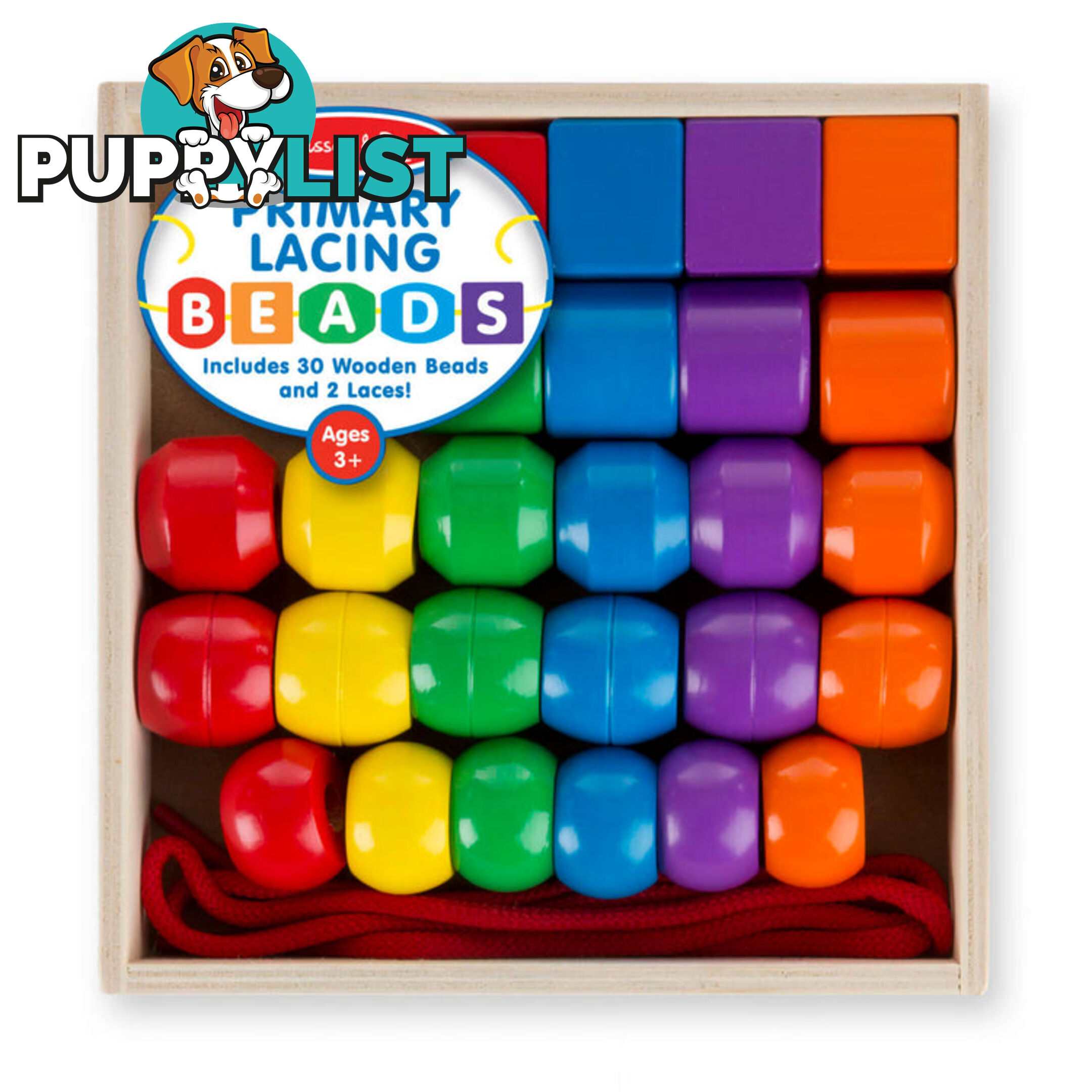 Melissa & Doug - Primary Lacing Beads - Mdmnd544 - 000772005449