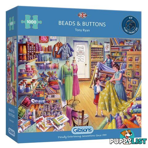 Gibsons - Beads & Buttons Joyceâ€™s Haberdashery - Jigsaw Puzzle 1000pc - Jdgib061598 - 5012269061598