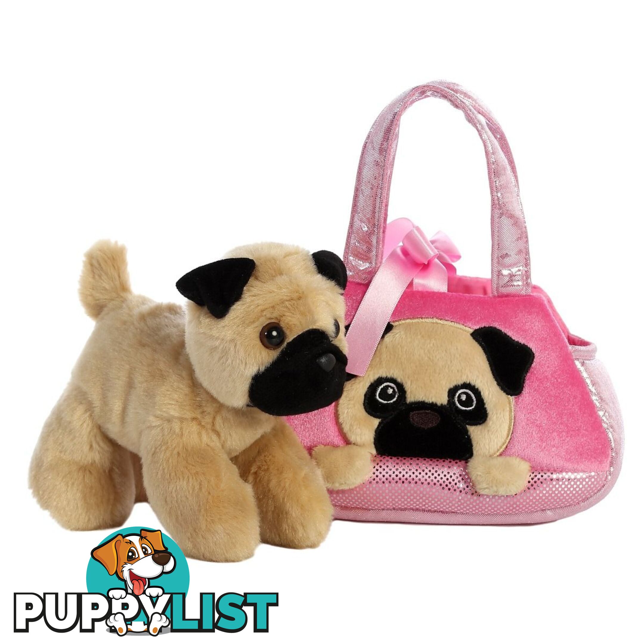 Cotton Candy -   Fancy Pals Pug In Pink Pug Bag - Ccfp312 - 9353468012858