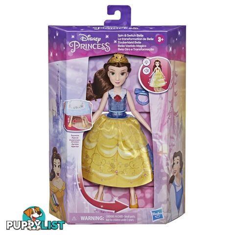 Disney Princess Belle Fashion Doll Spin & Switch Hbf15405l00 - 5010993838486