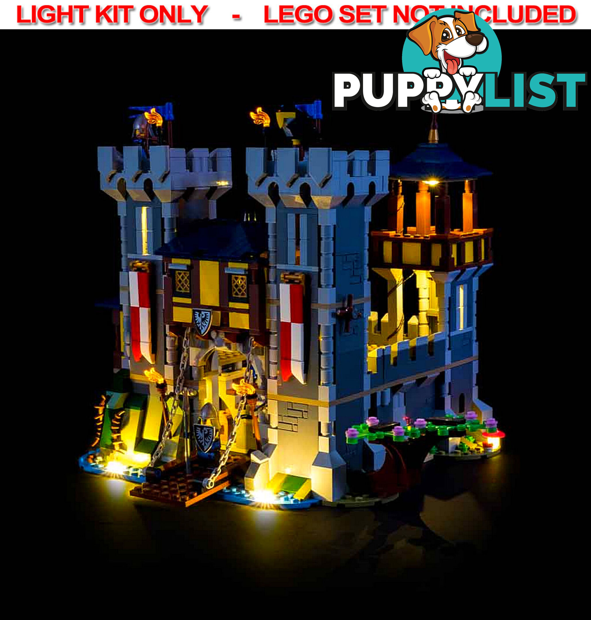 LIGHT KIT for LEGO Medieval Castle 31120 - Light My Bricks - 744109767883