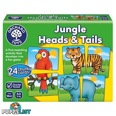 Orchard Toys -  Jungle Heads & Tails Game  - Mdoc058n - 5011863103772