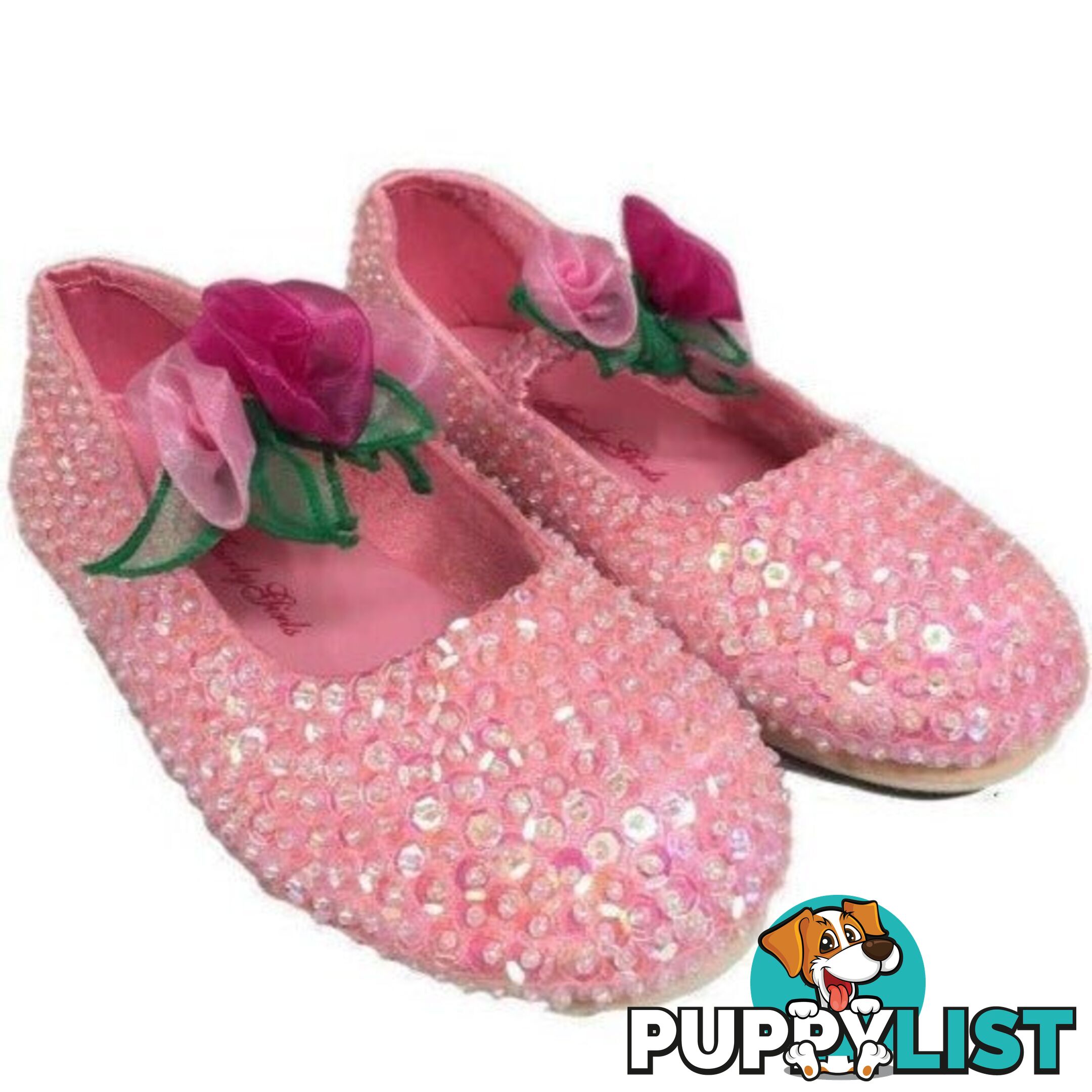 Fairy Girls - Costume Rose Sequin Shoes Pink Small - Fgf462lps - 9787302064626