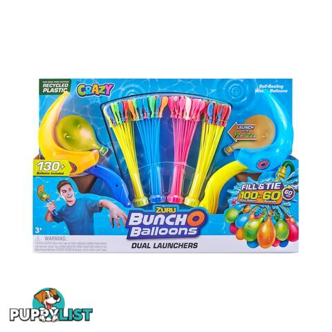 Zuru - Bunch O Balloons Dual Launchers Neon 130+ Balloons Incl - Azazt56423 - 193052033000