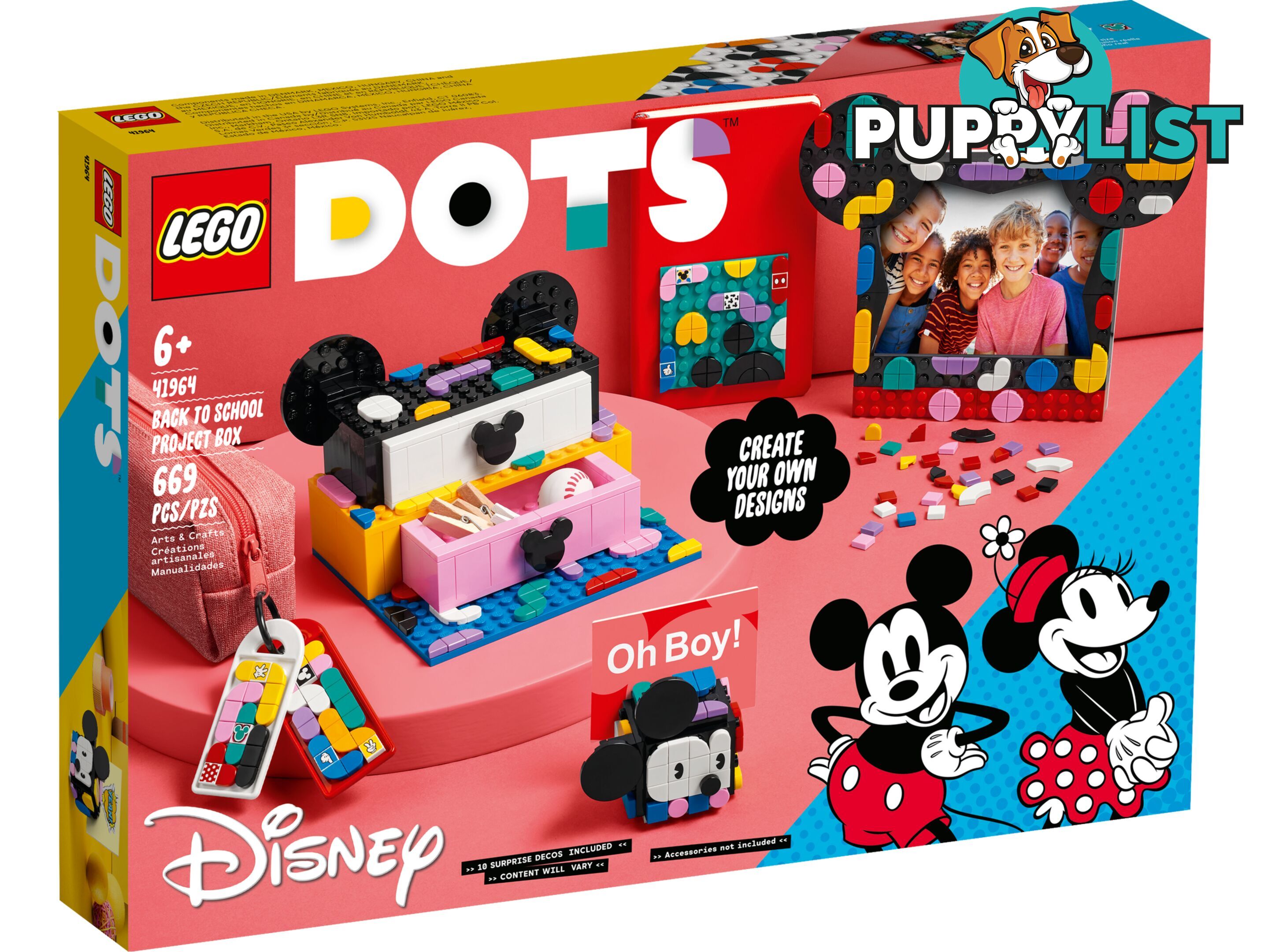 LEGO 41964 Mickey Mouse & Minnie Mouse Back-to-School Project Box - DOTS - 5702017156361