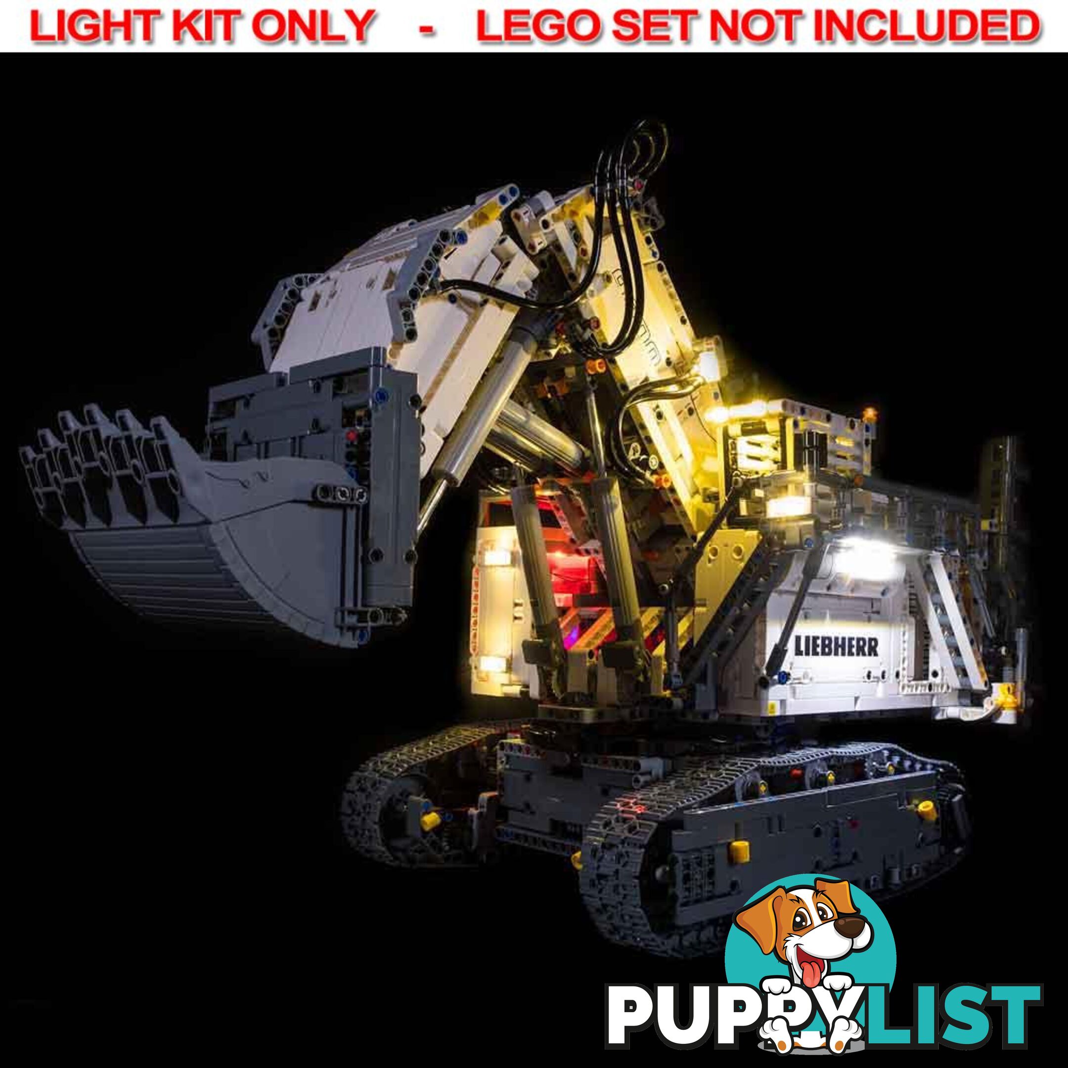 LIGHT KIT for LEGO Liebherr R 9800 42100 - Light My Bricks - 793591189819