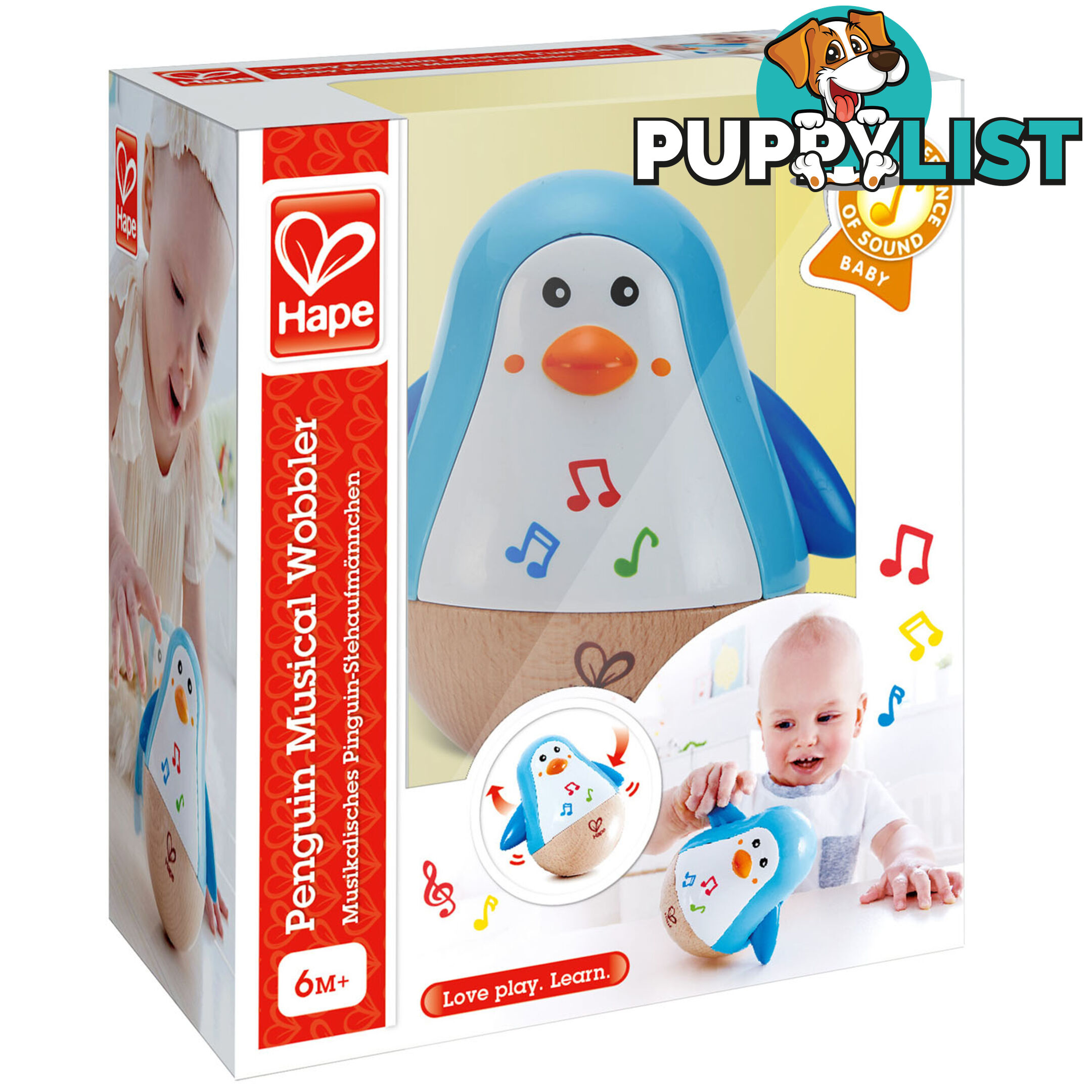 Hape -  Penguin Wobbler Musical - Ughe0331 - 6943478017702