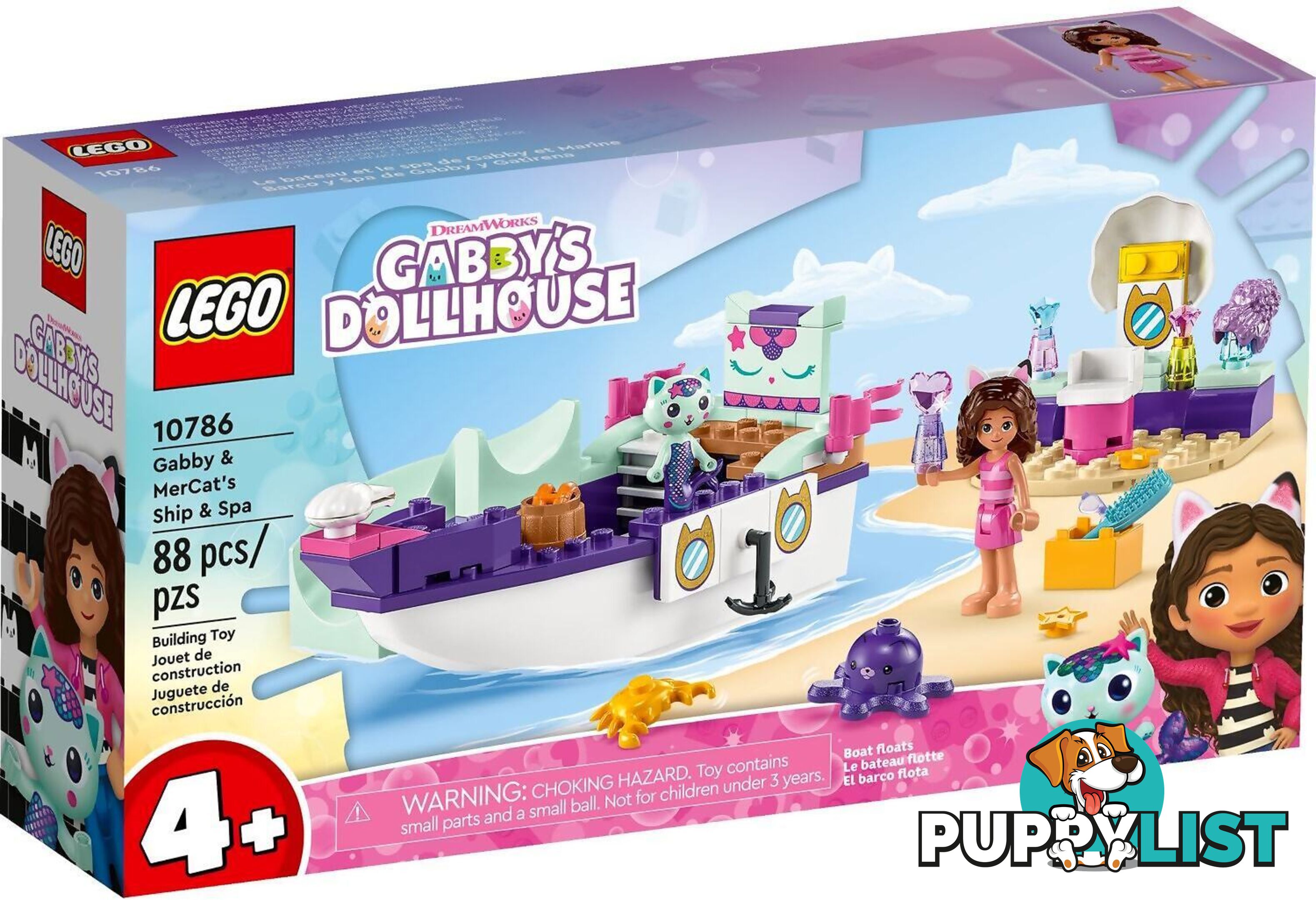 LEGO 10786 Gabby & MerCat's Ship & Spa - Gabby's Dollhouse 4+ - 5702017424101