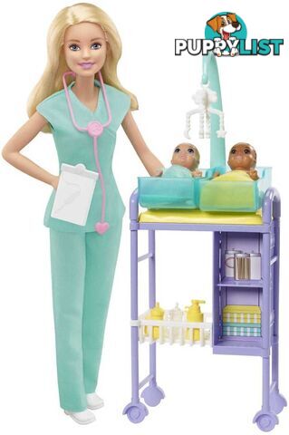 Barbie - Careers Baby Doctor Playset - Mattel - Magkh23 - 887961827262