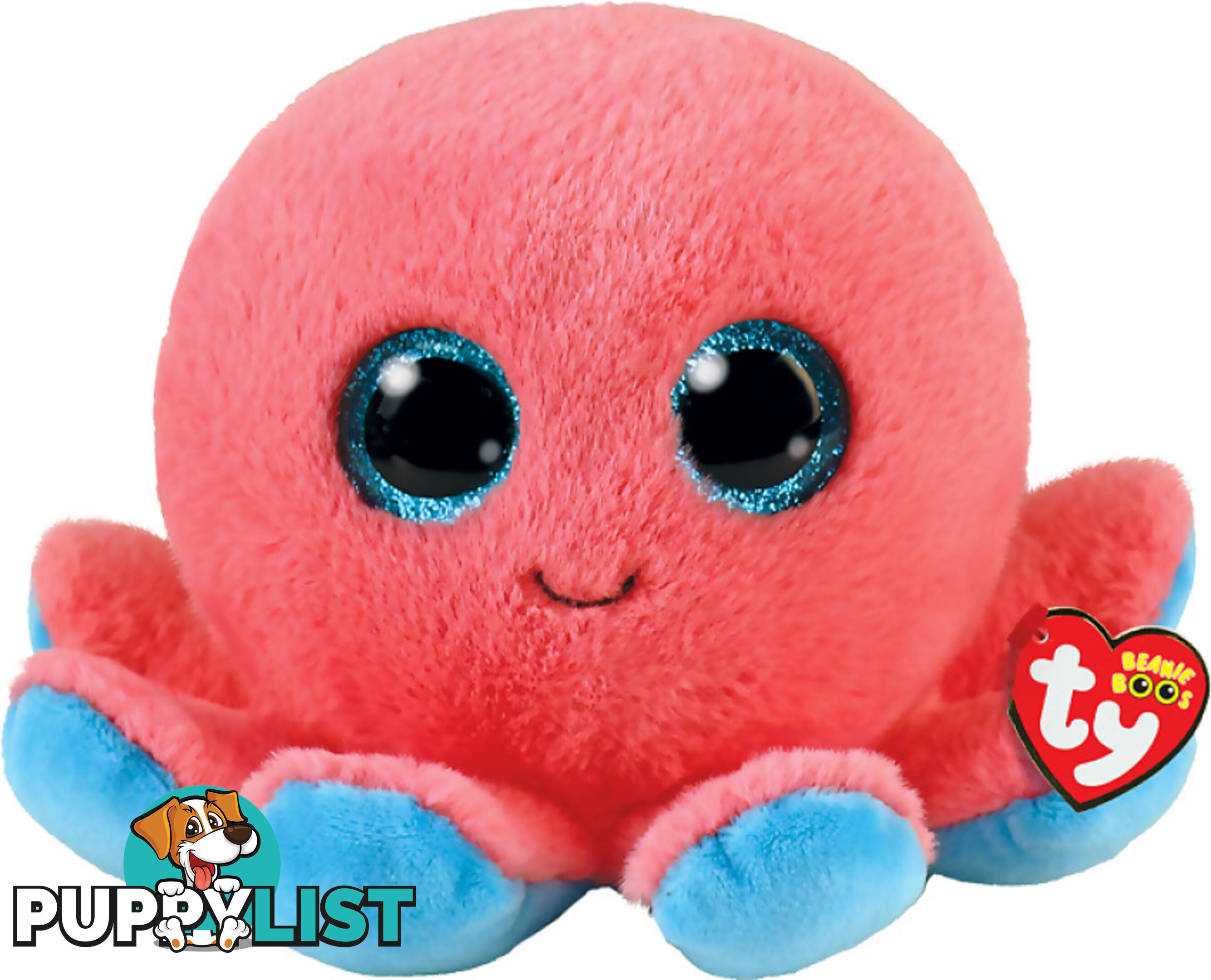 Ty - Beanie Boos - Sheldon Coral Octopus Small 15cm - Bg36390 - 008421363902