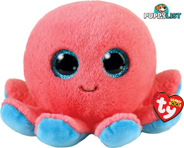 Ty - Beanie Boos - Sheldon Coral Octopus Small 15cm - Bg36390 - 008421363902