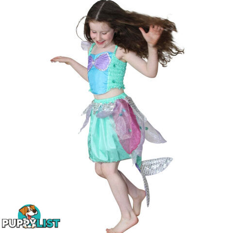 Fairy Girls - Costume Pearl Mermaid 2 Piece Set Green Small - Fg Fg315s - 9787300063157