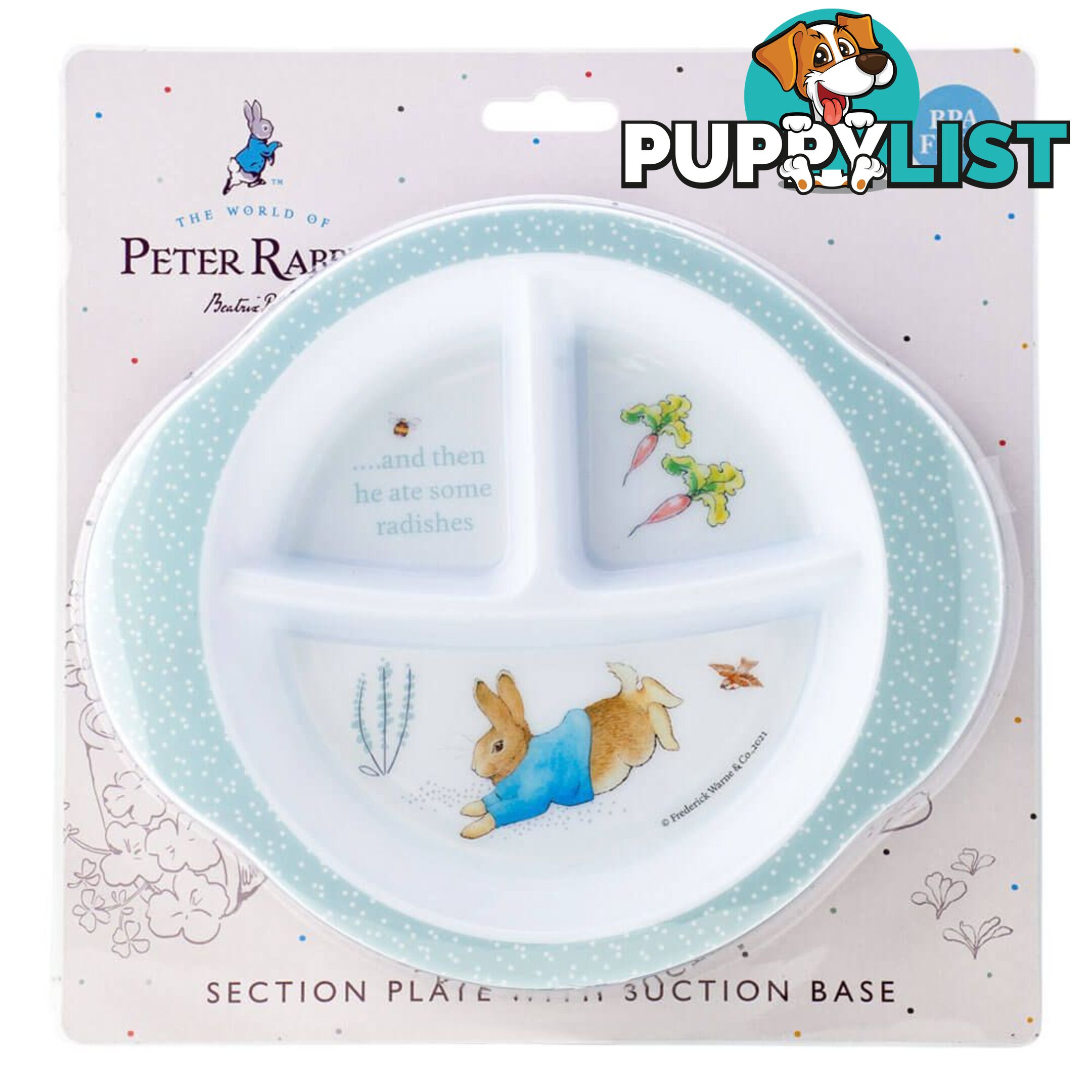 Beatrix Potter Peter Rabbit Section Plate w/suction Base - Jsbp950 - 9319057009500