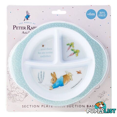 Beatrix Potter Peter Rabbit Section Plate w/suction Base - Jsbp950 - 9319057009500