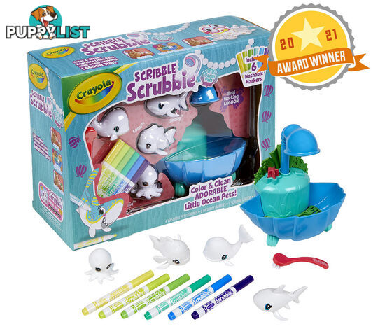 Crayola - Scribble Scrubbie Pets Blue Lagoon Playset- Bs747441 - 71662074418