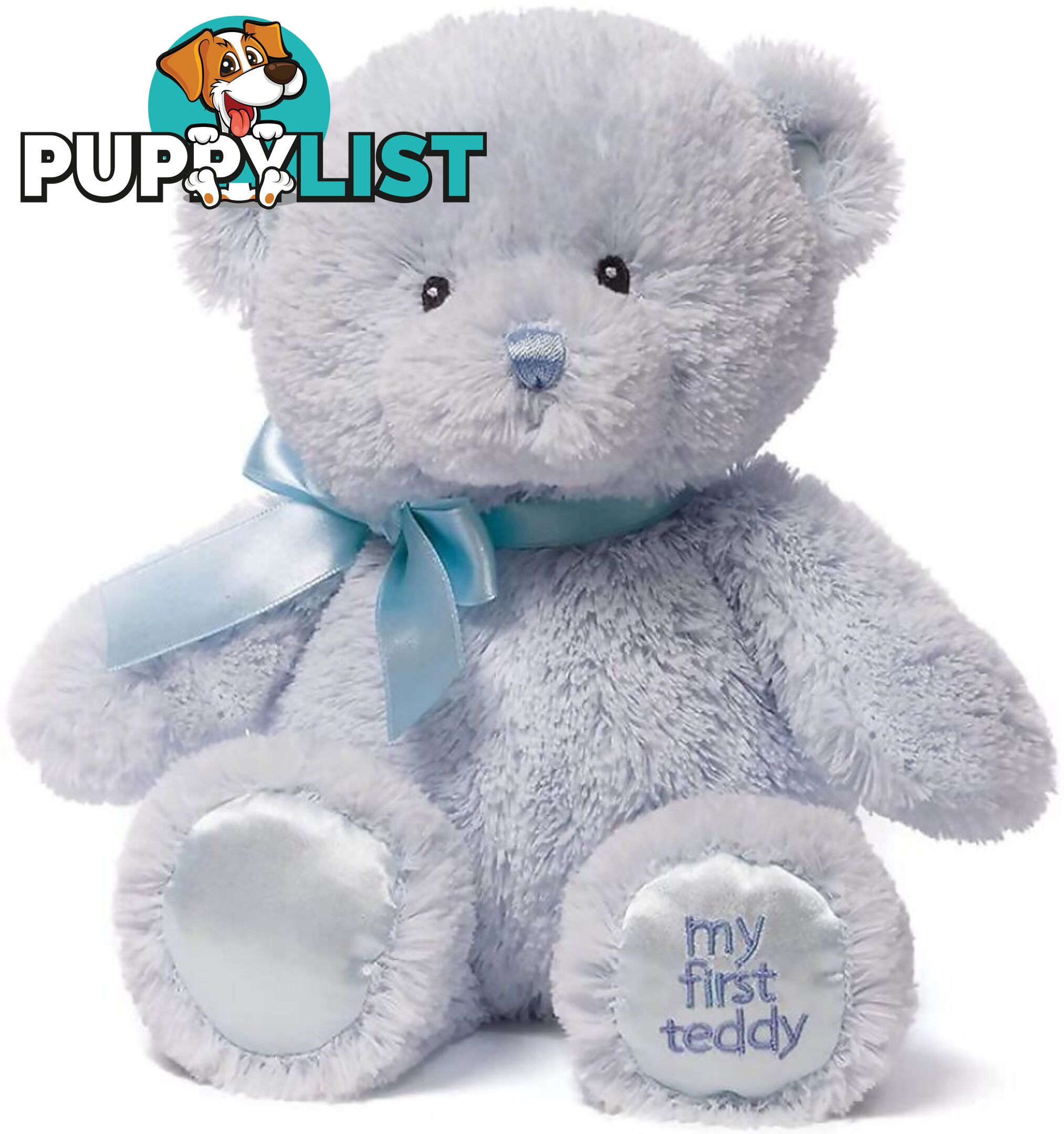 My First Teddy - Blue Plush Soft Toy Bear 25cm - Jsu4043950 - 028399065608