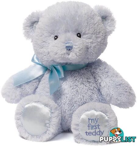 My First Teddy - Blue Plush Soft Toy Bear 25cm - Jsu4043950 - 028399065608