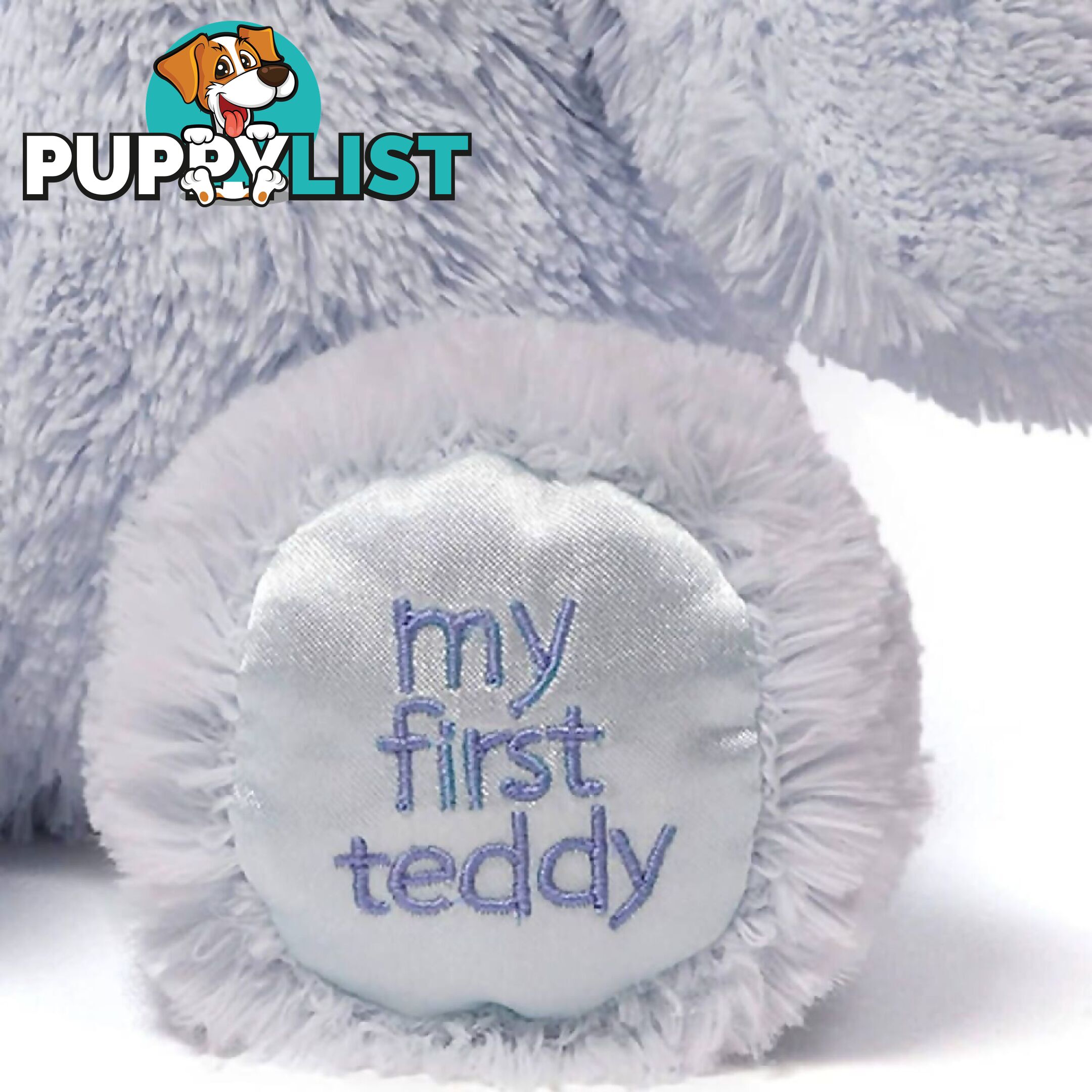 My First Teddy - Blue Plush Soft Toy Bear 25cm - Jsu4043950 - 028399065608