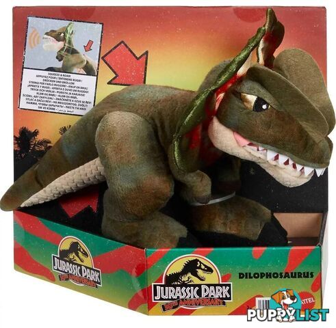 Jurassic World - 30th Anniversary Dilophosaurus Plush - Mattel - Mahlv63 - 194735119875