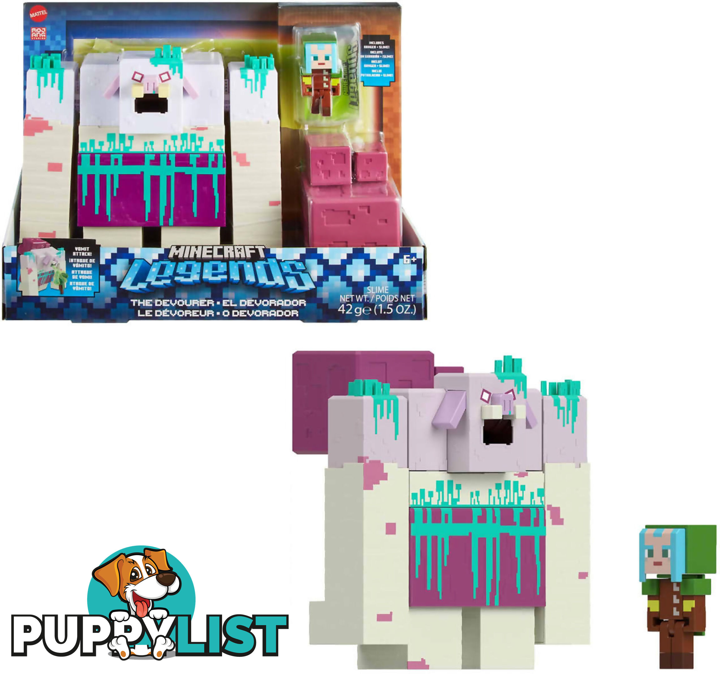 Minecraft - Legends Devourer & Ranger Action Figures & 2 Accessories Set - Mattel - Mahnc08 - 194735136728