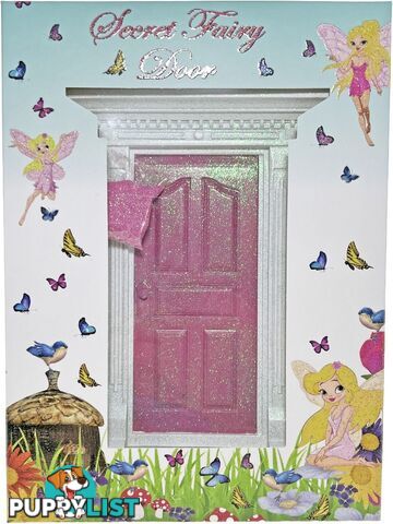 Cotton Candy -  Dark Pink Glitter Secret Fairy Door - Ccfv102 - 9324641379310