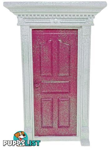 Cotton Candy -  Dark Pink Glitter Secret Fairy Door - Ccfv102 - 9324641379310