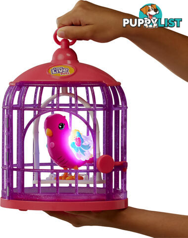 Little Live Pets - Lil' Bird & Bird Cage - Tiara Twinkles - Mj26457 - 630996264577