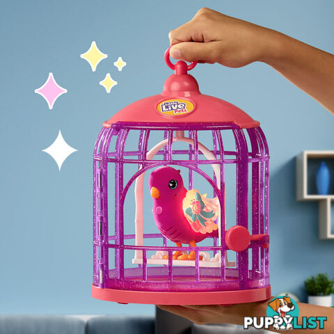 Little Live Pets - Lil' Bird & Bird Cage - Tiara Twinkles - Mj26457 - 630996264577