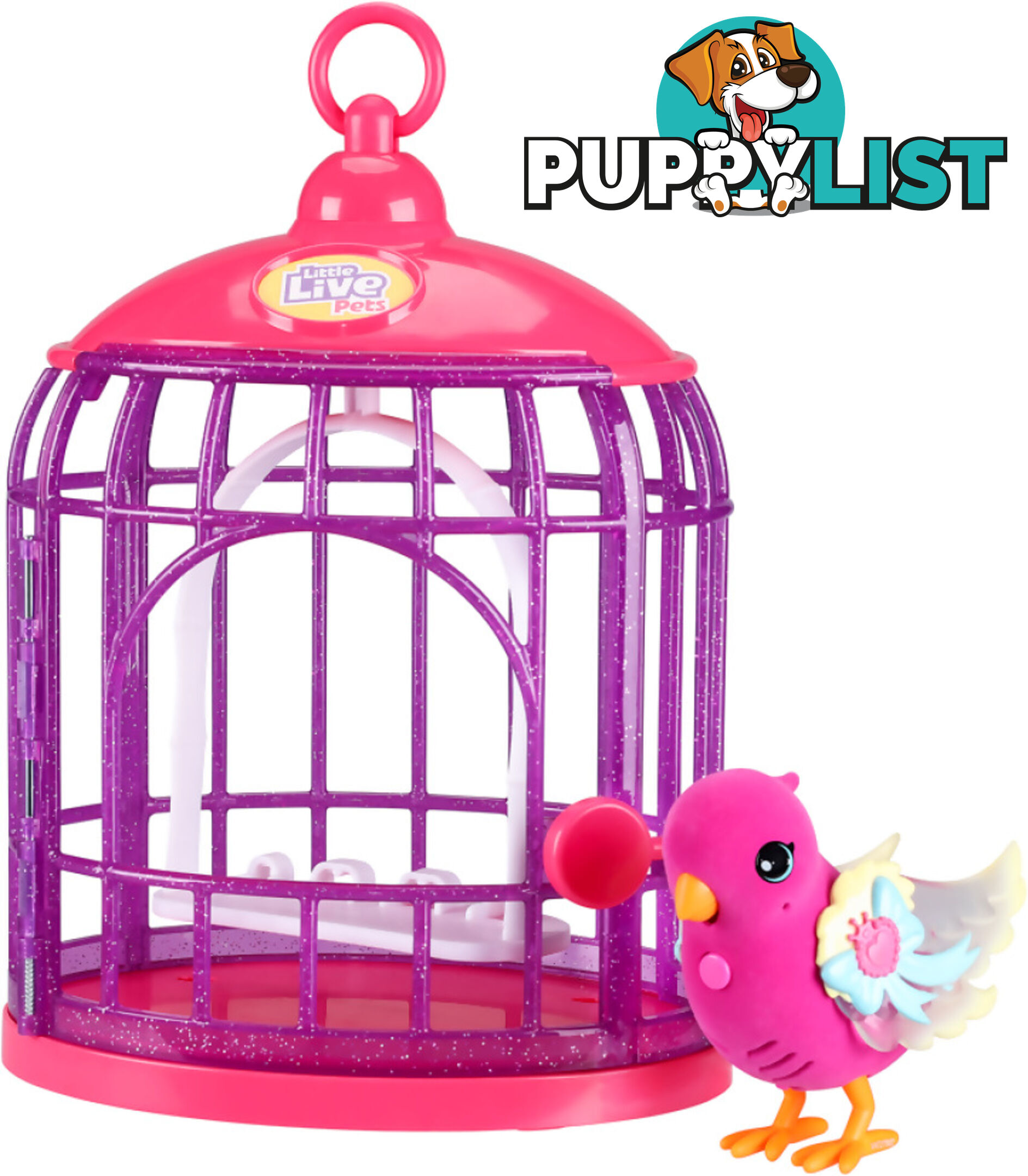 Little Live Pets - Lil' Bird & Bird Cage - Tiara Twinkles - Mj26457 - 630996264577