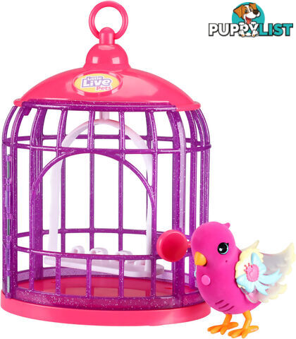 Little Live Pets - Lil' Bird & Bird Cage - Tiara Twinkles - Mj26457 - 630996264577