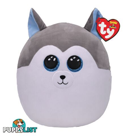 Ty Squish-a-boos - Slush - Grey And White Husky 25cm 39293 - 008421392933