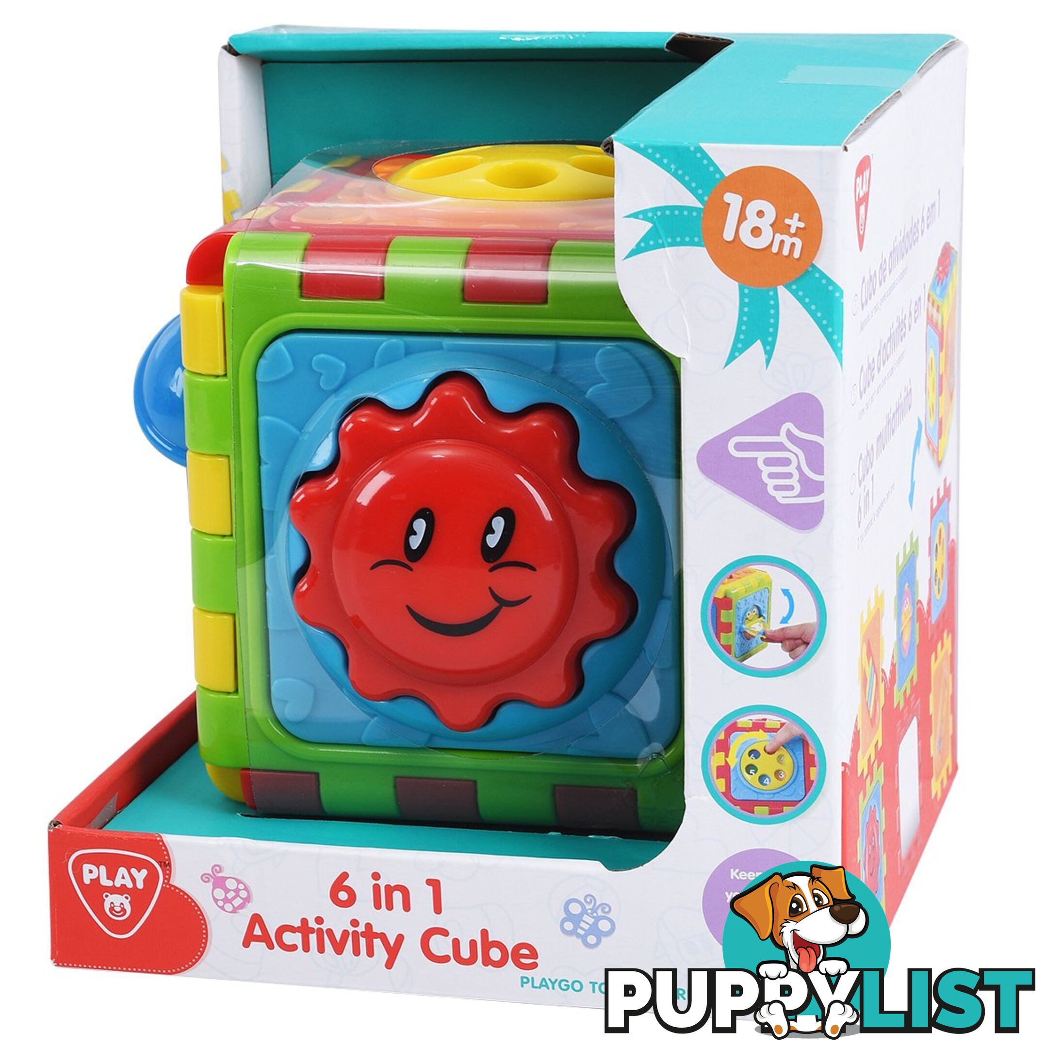 6 In One Activity Cube 18m+ Playgo Toys Ent. Ltd  Art61075 - 4892401021410