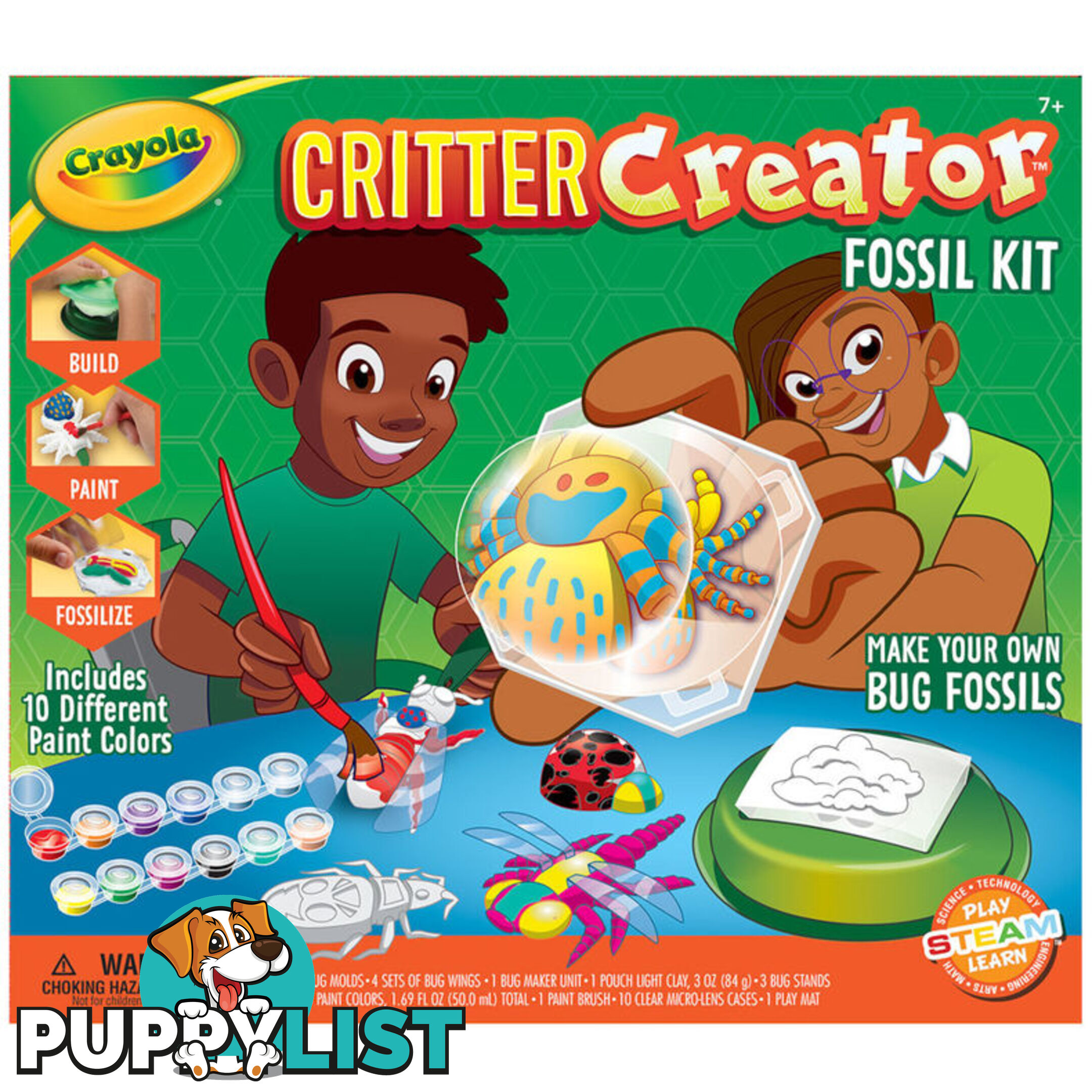 Critter Creator Metallic Bug Fossil Kit for Kids - Bs747495 - 71662074951