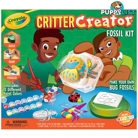 Critter Creator Metallic Bug Fossil Kit for Kids - Bs747495 - 71662074951