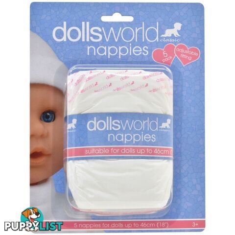 DollsWorld - Nappies 5 Pack Art64094 - 5018621601600