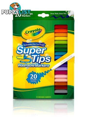 Crayola Super Tips Washable Markers - 20 Pack Bs588106 - 071662081065