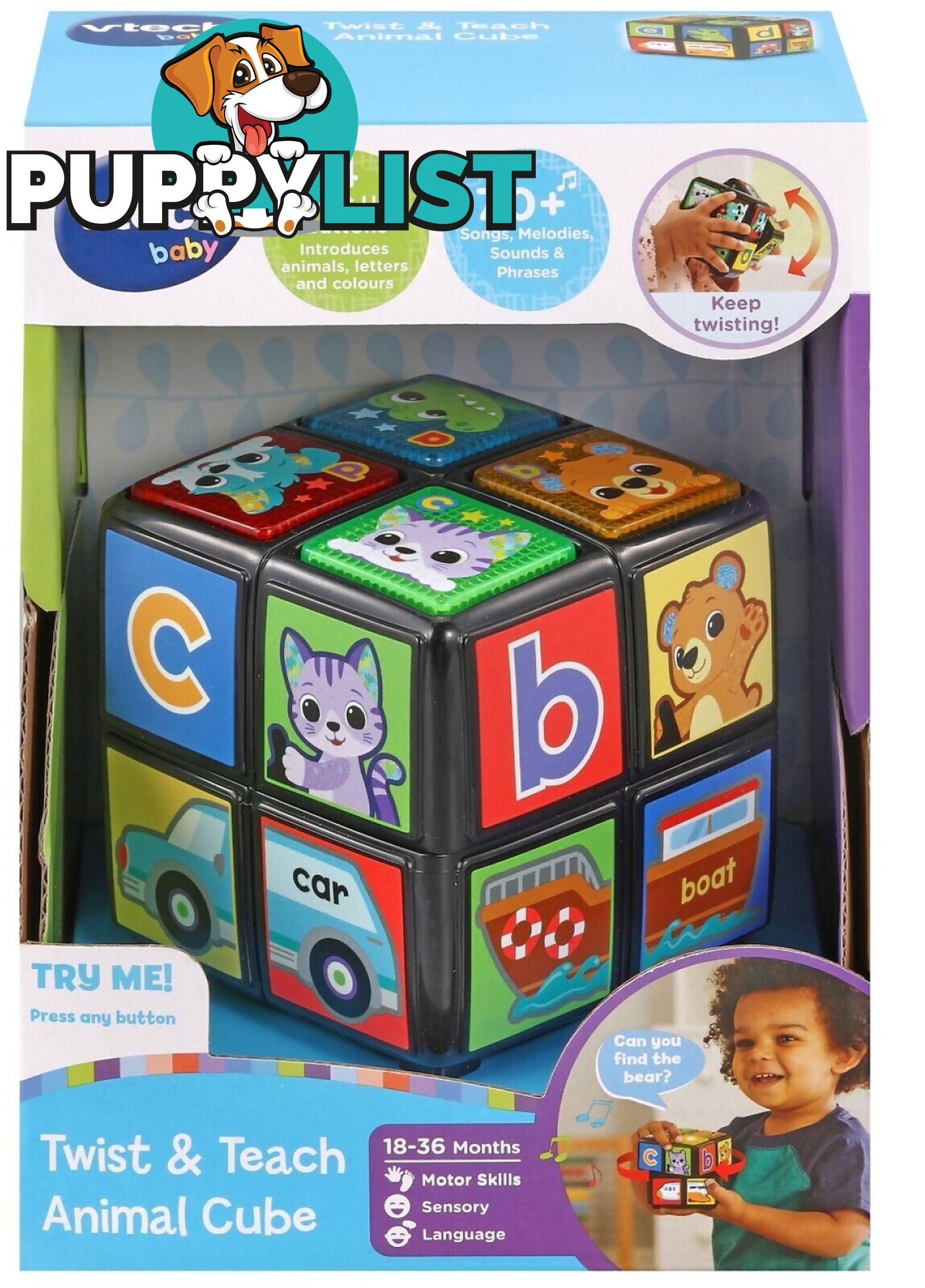 Vtech - Twist & Teach Animal Cube - Tn80558403 - 3417765584039