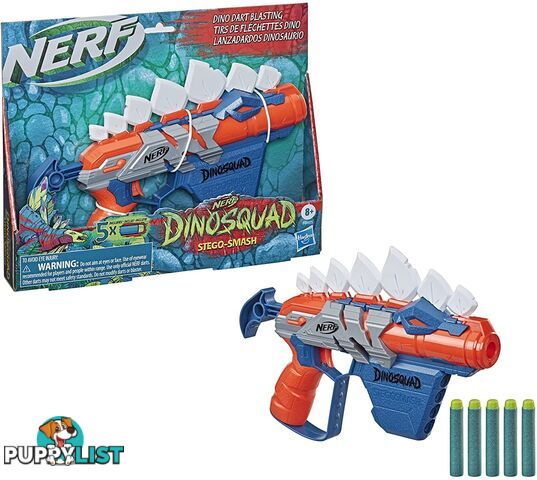 Nerf Dinosquad Stegosmash Dart Blaster Dinosaur Design Stegosaurus Spikes Hasbro Hbf08052210 - 630509990962