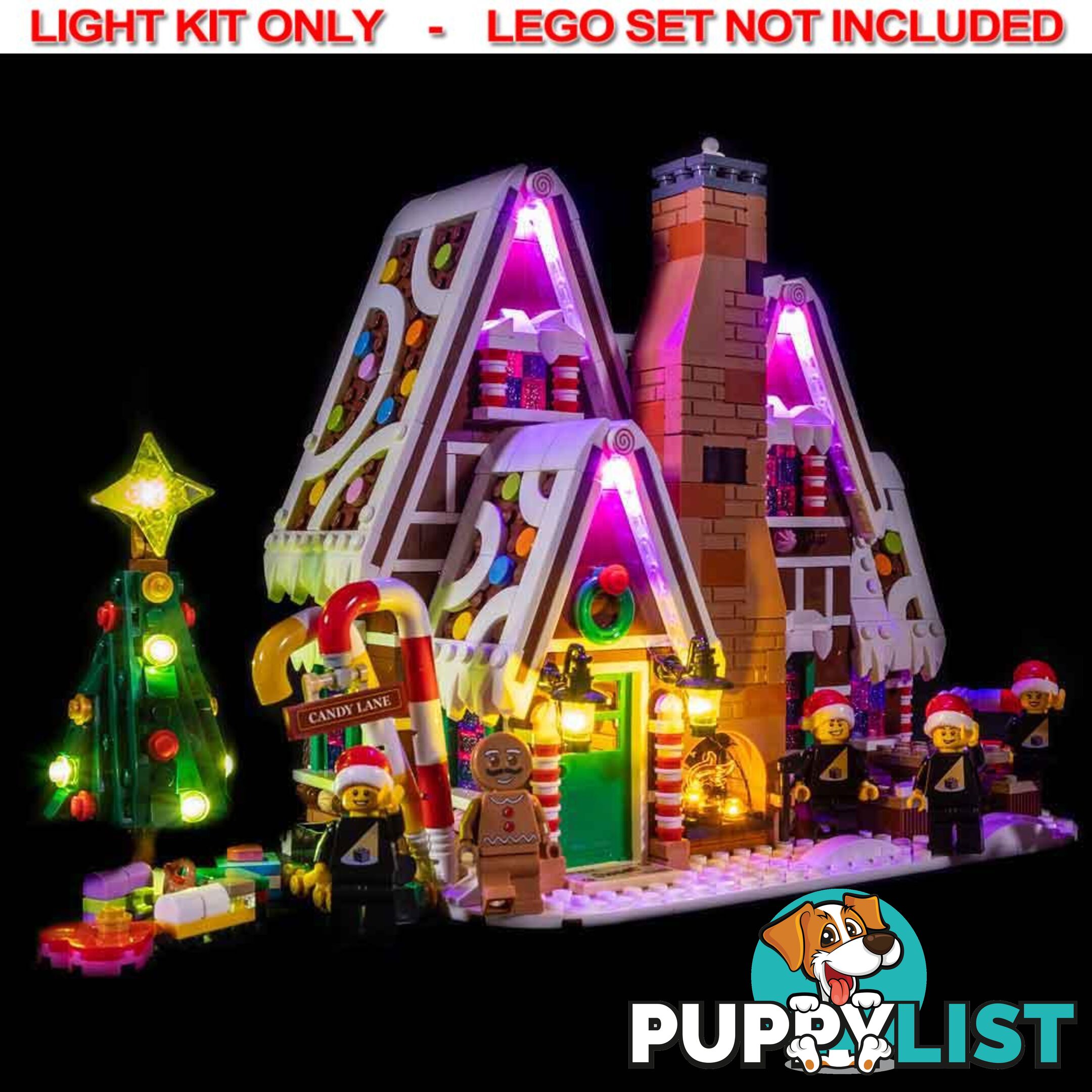 LIGHT KIT for LEGO Gingerbread House 10267 - Light My Bricks - 793591189666