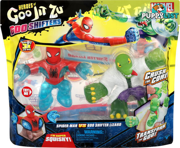 Heroes Of Goo Jit Zu - Marvel Goo Shifters Spider-man Vs Goo Shifter Lizard - Mj42582 - 630996425824