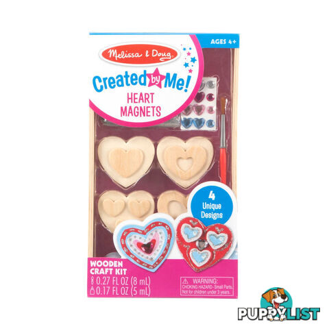 Melissa & Doug - Created By Me! Heart Magnets Wooden Craft Kit - Mdmnd9643 - 000772096430