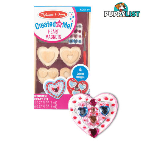 Melissa & Doug - Created By Me! Heart Magnets Wooden Craft Kit - Mdmnd9643 - 000772096430