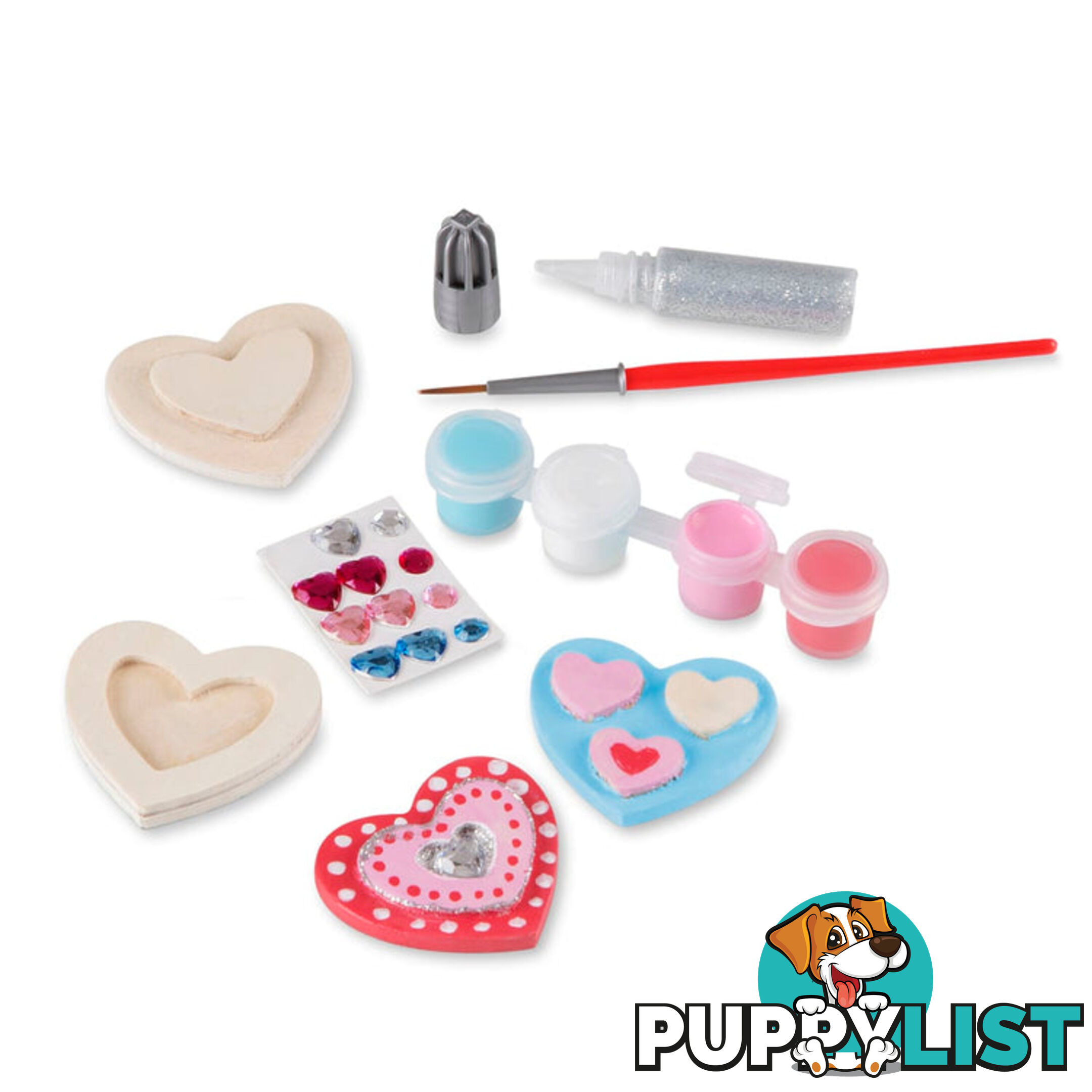 Melissa & Doug - Created By Me! Heart Magnets Wooden Craft Kit - Mdmnd9643 - 000772096430