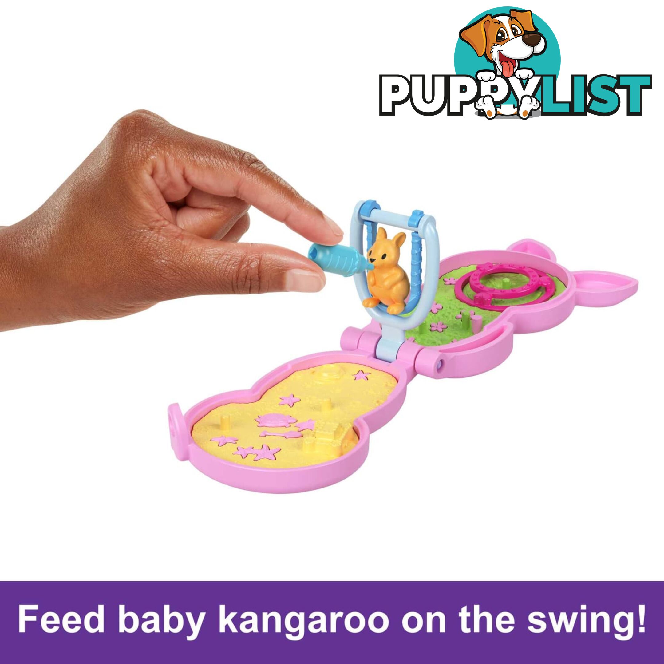 Polly Pocket - Mini Toys Mama And Joey Kangaroo Purse Playset With 2 Dolls - Mahkv50 - 194735108664