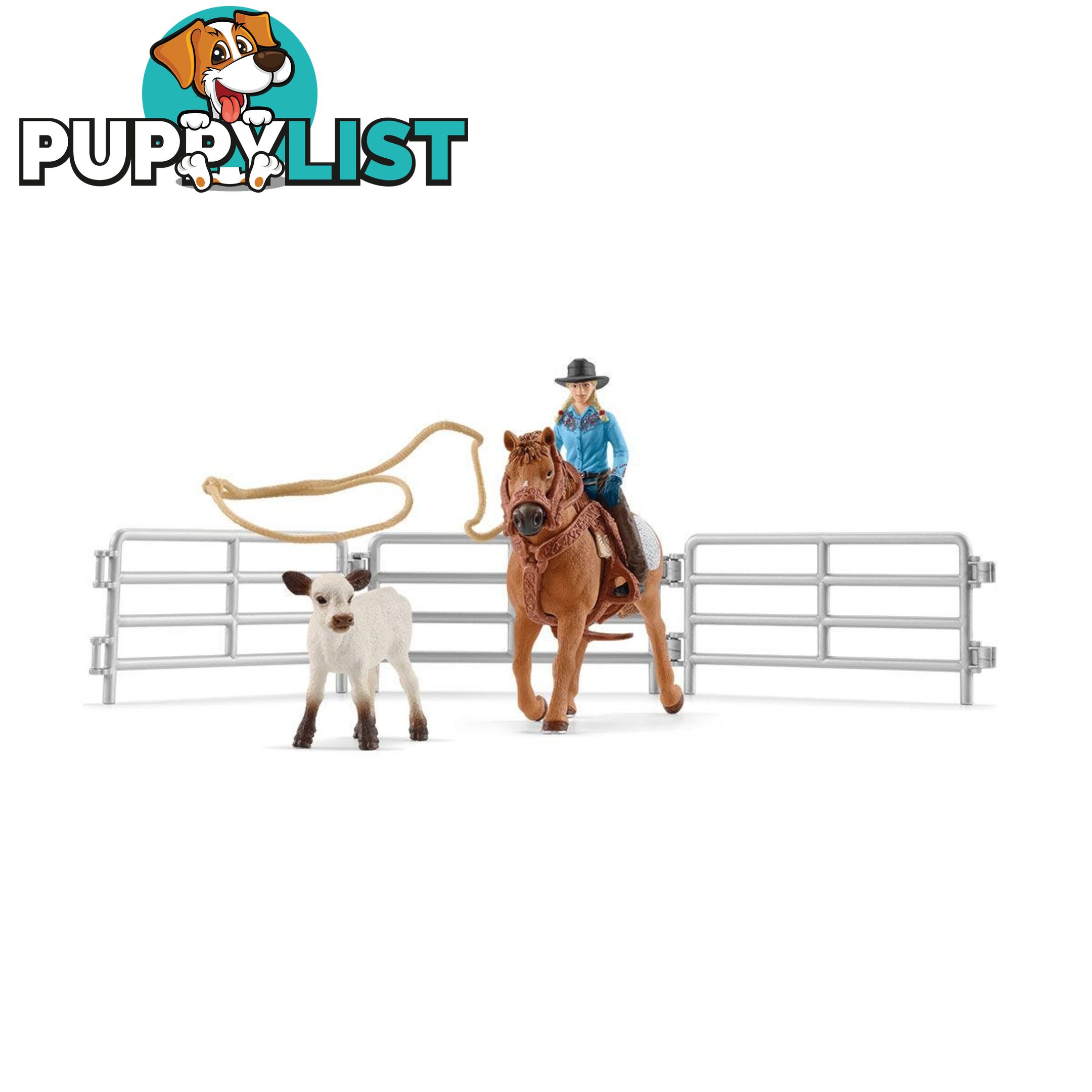 Schleich - Cowgirl Team Roping Fun Playset - Mdsc42577 - 4059433473048