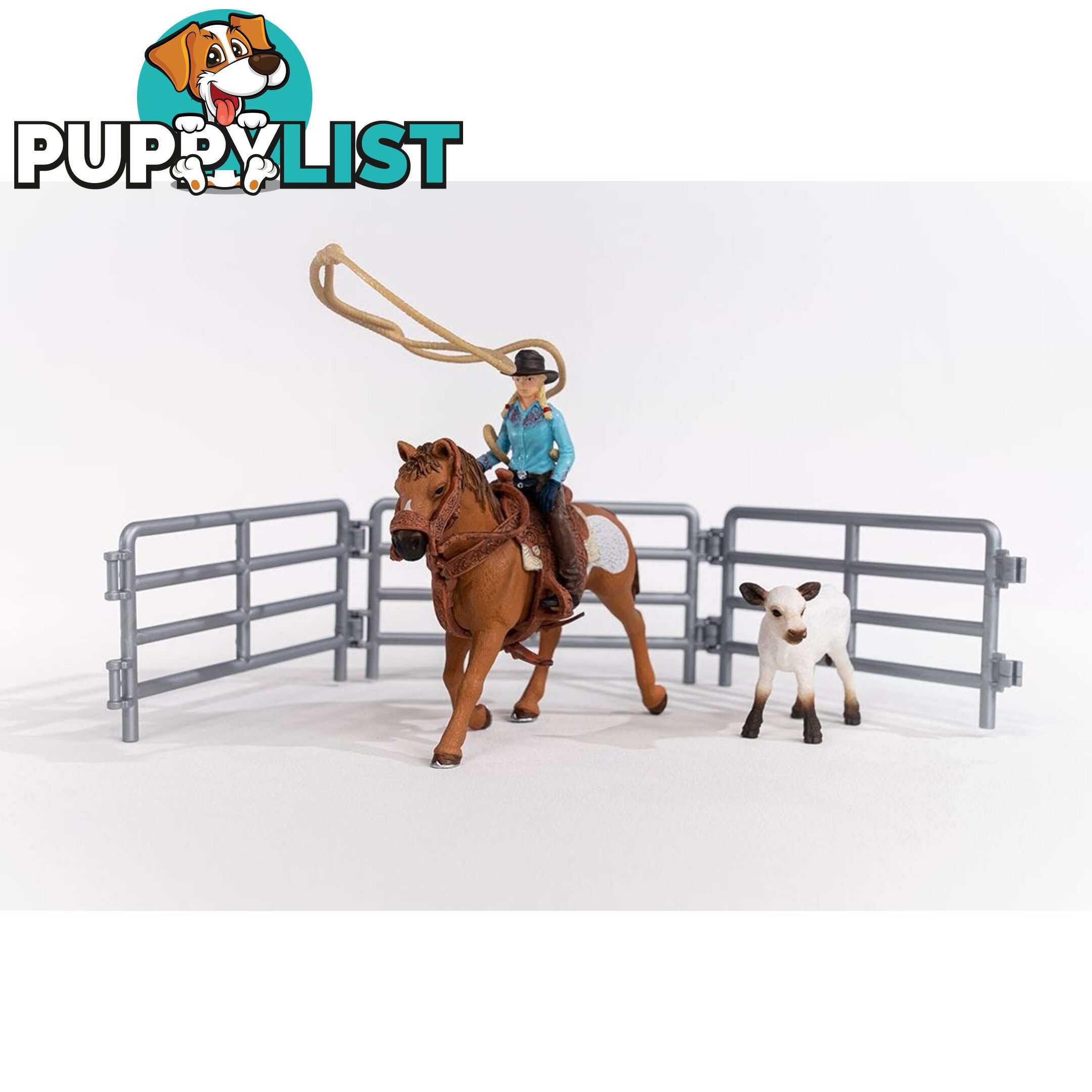 Schleich - Cowgirl Team Roping Fun Playset - Mdsc42577 - 4059433473048