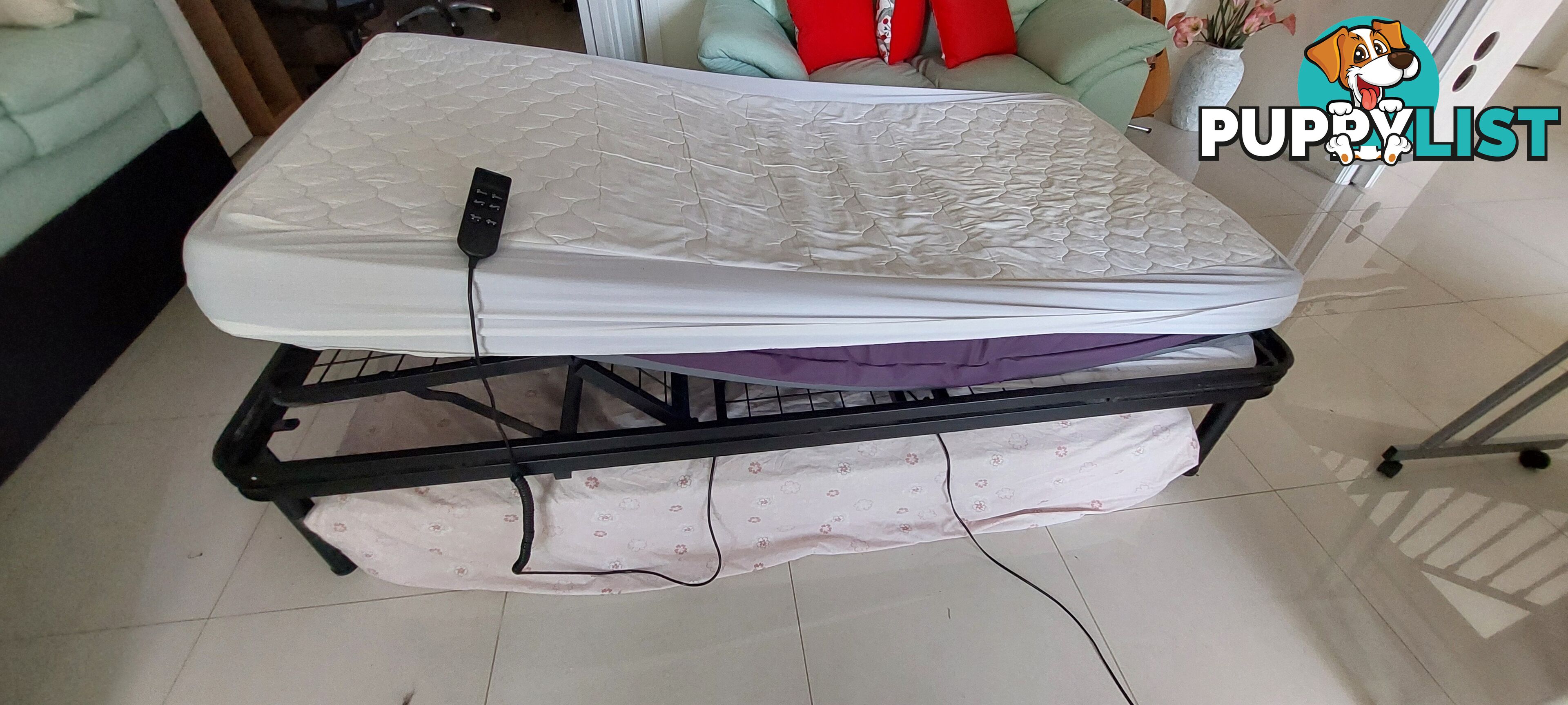 Electric bed with mattress